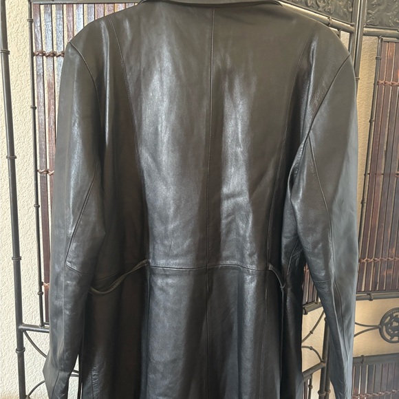 Vintage JLC Women’s Black Leather Jacket with belt - XL - Picture 2 of 4